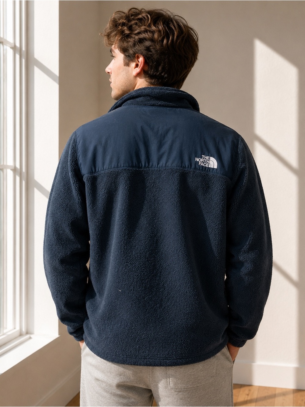 Vintage The North Face Navy Fleece Pullover Mens M Half Zip Denali Style Jacket